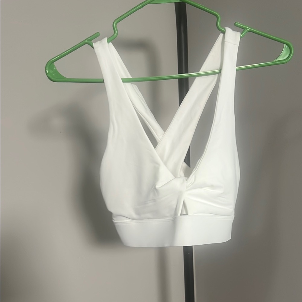 Fabletics White Cross-Back Bra